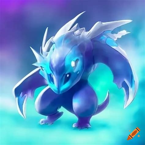 Illustration of a poison-ice type pokemon on Craiyon