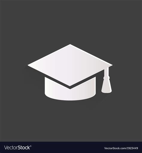 Academic cap icon Study hat symbol Royalty Free Vector Image - VectorStock