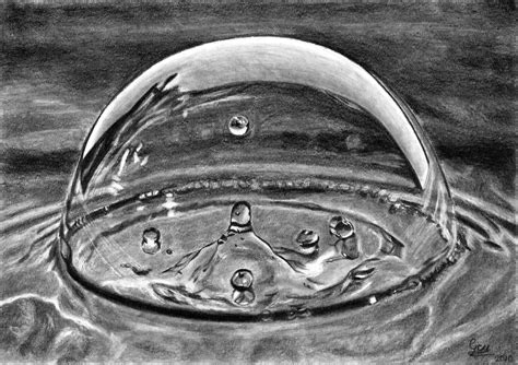 Pencil Water Bubbles Drawing - img-scalawag