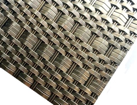 Stainless Steel Woven Wire Fabric , Decorative Architectural Rigid Mesh Facade