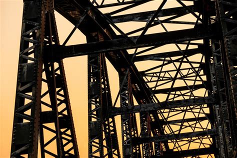 iron railway bridge in the evening, Thailand 5399748 Stock Photo at ...