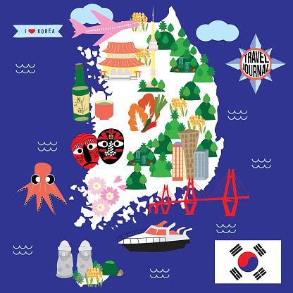 Map Of South Korea Clip Art, Vector Images & Illustrations - iStock