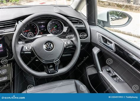 Volkswagen Touran Interior editorial stock photo. Image of 2021 - 220491993