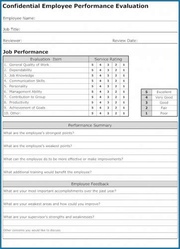 √ Free Printable Employee Feedback Form