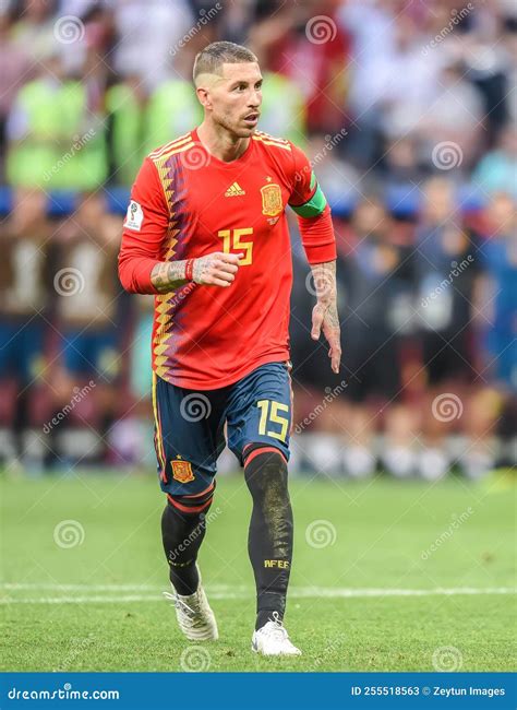 Spain National Football Team Centre-back Sergio Ramos during FIFA World ...