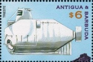 Stamp: Bathyscaphe Trieste (Antigua and Barbuda(Submarines) Mi:AG 3326