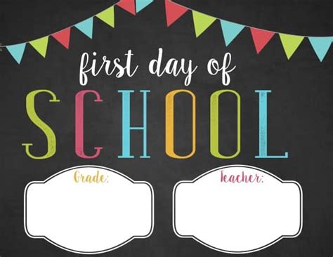 15 First Day of School FREE Printables