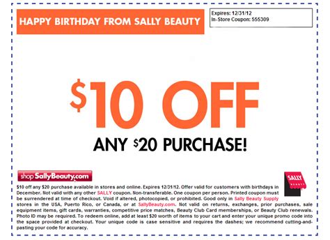 Sally Beauty Supply: $10 off $20 Printable Coupon | Sally beauty supply, Sally beauty, Beauty supply