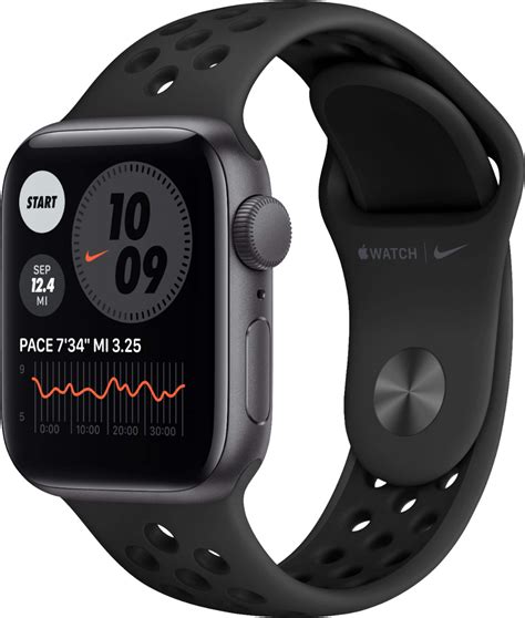 Best Buy: Apple Watch Nike SE (GPS) 40mm Space Gray Aluminum Case with ...