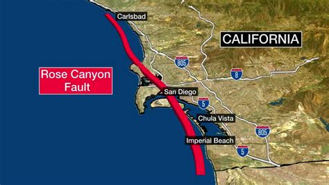 San Diego Fault Line Map - Topographic Map World