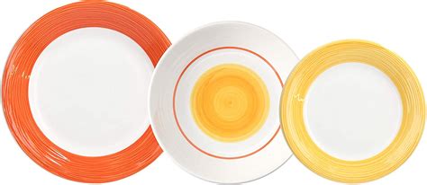 Amazon.com | Tognana Virginia 18-Piece Stoneware Dinner Set, Orange ...