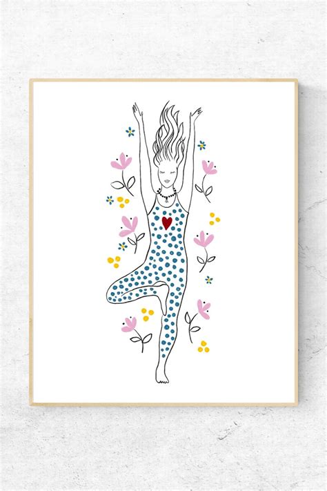 Yoga prints set of 4 Yoga poster Yoga asana print Gift for | Etsy