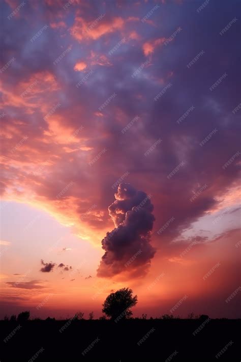 Premium Photo | Beautiful clouds at sunset at skyscraper purple sunset ...