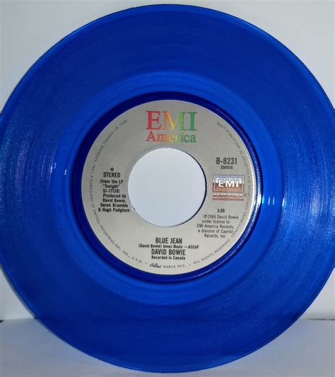 David Bowie, 7 Vinyl Record, Blue Translucent! Authentic Vintage 1984 ...