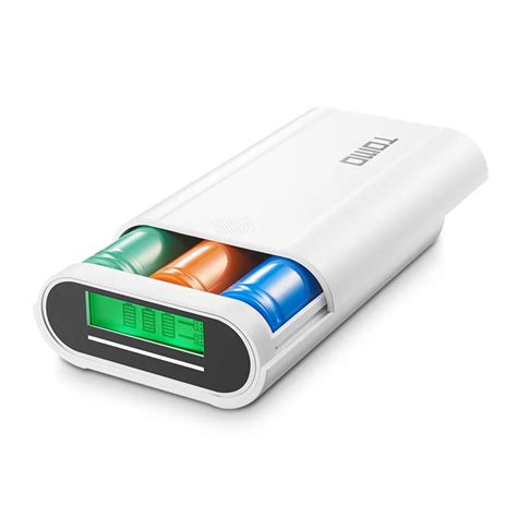 18650 Battery Smart Charger Dual USB Power Bank with LCD Screen for iPhone / Android Phone ...