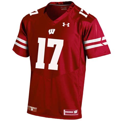 Wisconsin Badgers Under Armour HG Red On-Field Sideline Football Jersey | Under armour, Premier ...