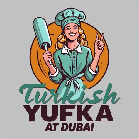 LOGO Design For Turkish Yufka at Dubai Cheerful Chief with Homemade Phyllo and Rolling Pin | AI ...