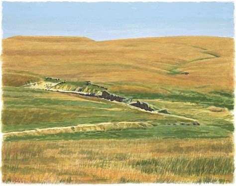 Flint Hills Golden Fall Fields, 10x12, Gouache | American painting ...