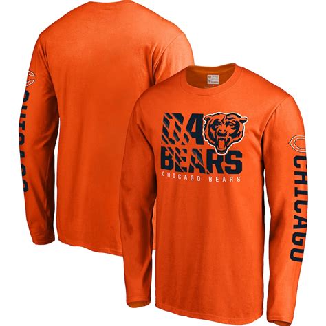 Men's NFL Pro Line Orange Chicago Bears Hometown Collection Long Sleeve ...