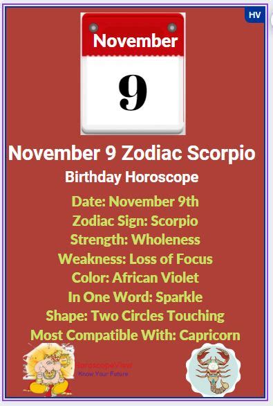 9 November Zodiac Sign - November 9 Scorpio Traits