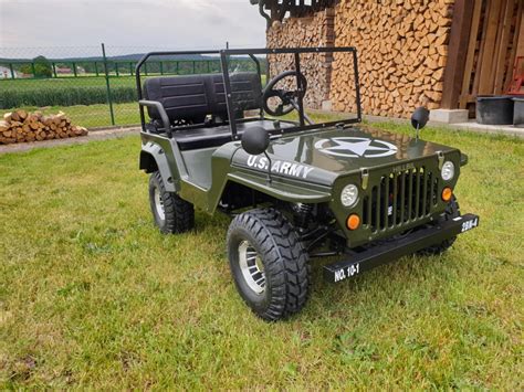 HILLBIL XTR Mini Willys Jeep Kinderauto Mit Benzinmotor 150 Ccm Offroad Mit Federung, Scheibe ...