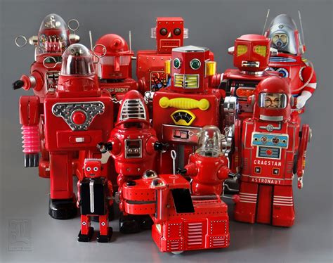 RED RobotS | Space toys, Vintage robots, Toys