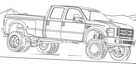 Camo Chevy Truck Coloring Page