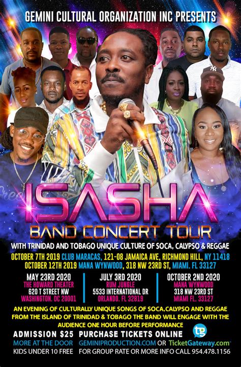 ISASHA BAND CONCERT MIAMI TOUR 2020 TICKETS @ Mana Wynwood