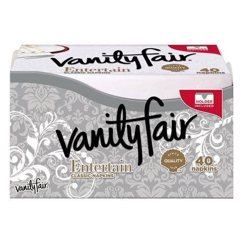 Vanity Fair Entertain Classic Napkins - White Napkins - 40 Count ...