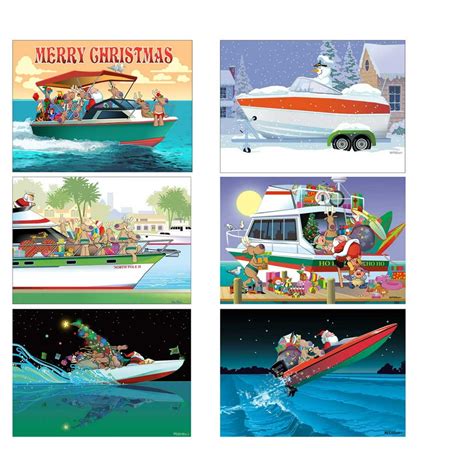 Boat Christmas Card Variety Pack - 24 cards & envelopes - Walmart.com - Walmart.com