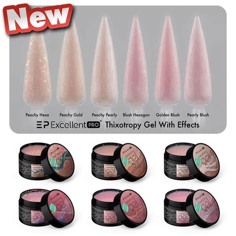 EXCELLENT PRO – Thixotropy gel with effect – Pearly Blush – 15g – JustNails.pl