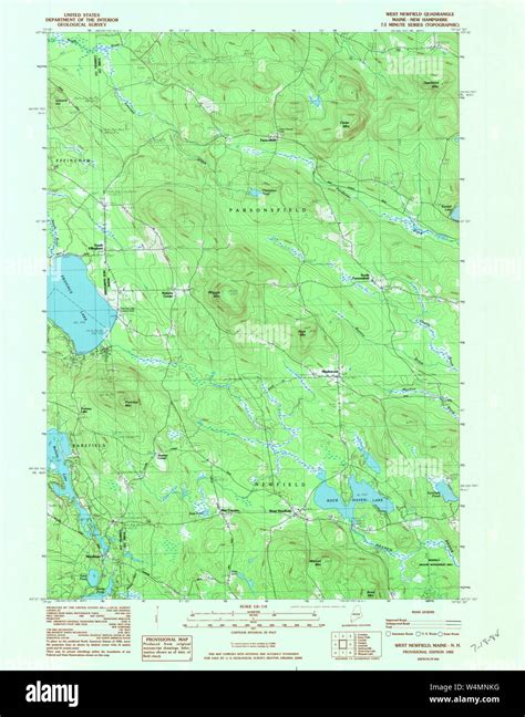 Maine USGS Historical Map West Newfield 807296 1983 24000 Restoration Stock Photo - Alamy