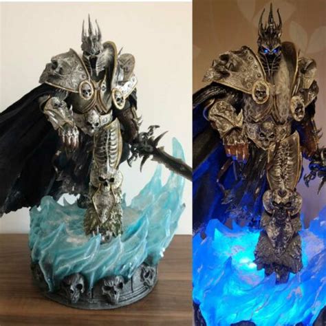 WOW Warcraft Arthas Menethil Statue Lich King Sculpture Resin ...