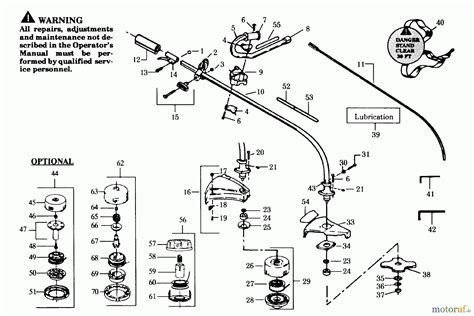 Poulan / Weed Eater Motorsensen, Trimmer PP117 - Poulan Pro String Trimmer CUTTING HEAD & DRIVE ...