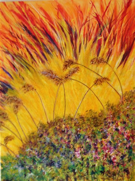 "FIELD OF GOLD" Acrylic on canvas By Sharon Keys | Painting, Fields of gold, Art