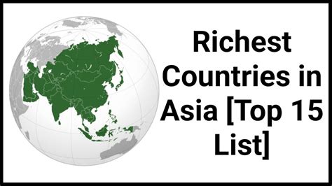 Richest Countries in Asia [Top 15 List] - YouTube