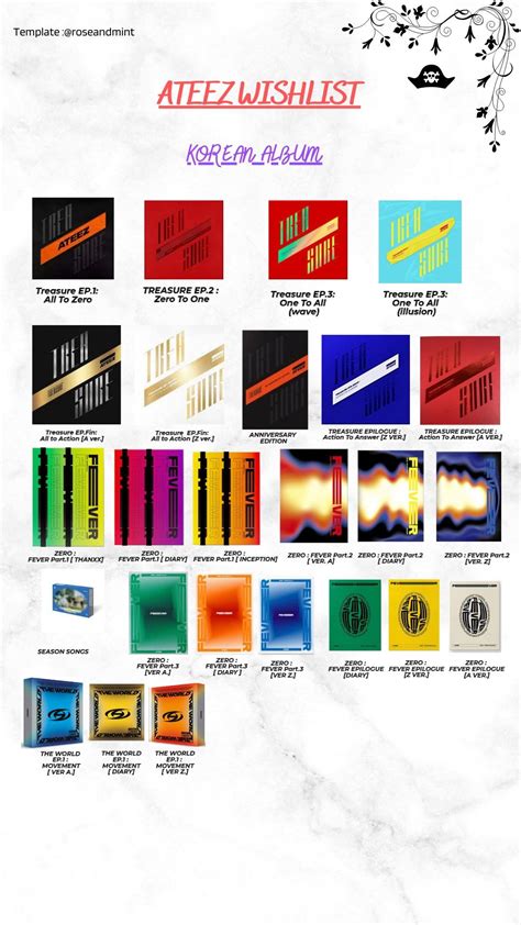 Ateez album korean wishlist | Pop albums, Seventeen album, Album