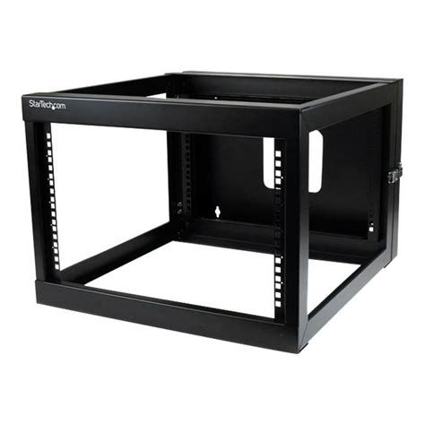 StarTech.com 6U Hinged Open Frame Wall Mount Network Rack - 4-Post 22" Depth Swing Out Computer ...