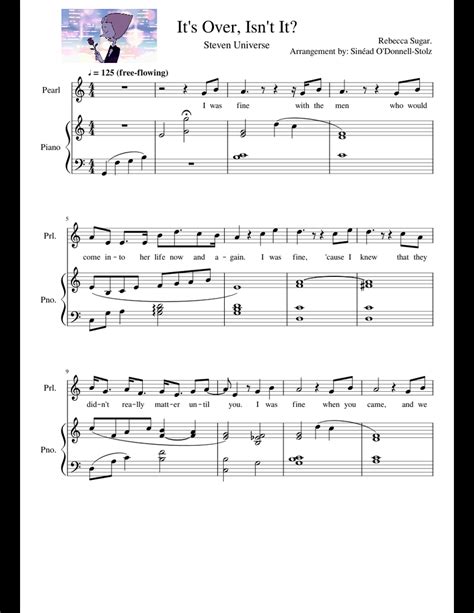 It's Over, Isn't It? (piano and vocals) sheet music for Piano, Voice ...