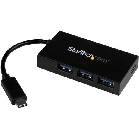 StarTech.com USB C Hub, 4 Port USB-C to USB-A (3x) and USB-C (1x), with ...