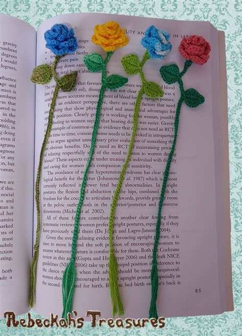 Ring Around the Rosy Bookmark - free crochet pattern at Rebeckah's ...