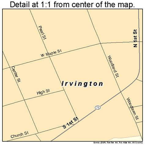 Irvington Kentucky Street Map 2139664