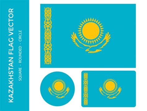 Kazakhstan Flag Vector - Frebers