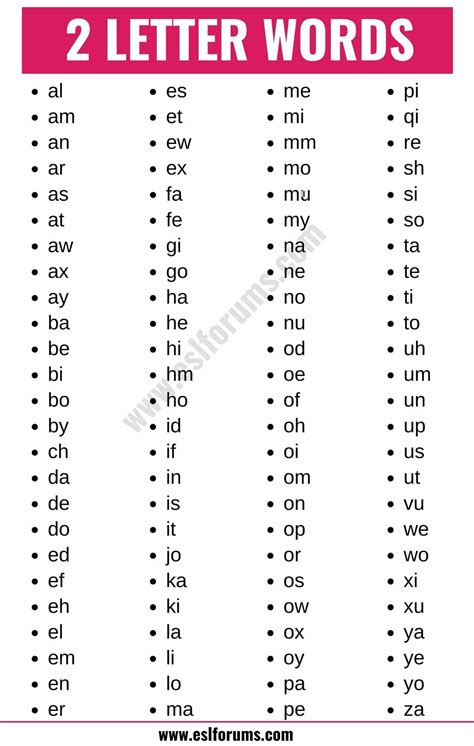 Two Letter Words With U - Printable Calendars AT A GLANCE