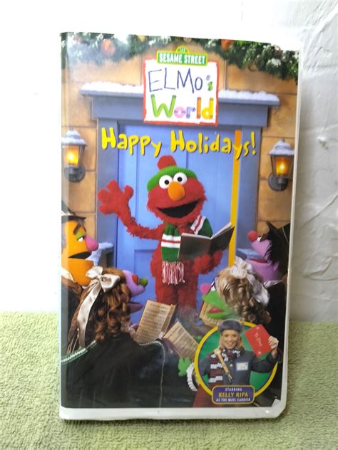 Elmo's World "Happy Holidays!" VHS tape feat. Kelly Ripa as the mail ...