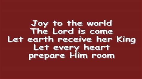 Joy to the World w/ Lyrics - YouTube