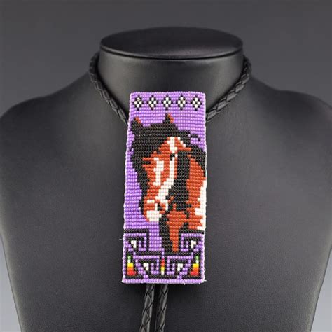 NAVAJO BEADED BOLO TIE BY EARL NATHANIEL | The Crow and The Cactus