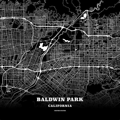 Baldwin Park, California, USA map | Baldwin park, Map poster, Poster ...