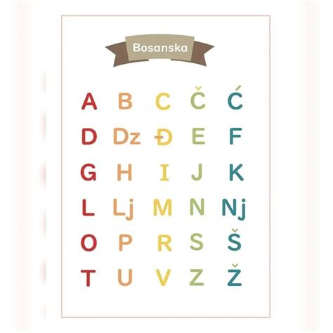 Bosnian alphabet in 2022 | Language resources, Alphabet, Words