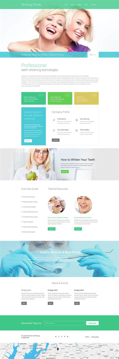 Dentistry Responsive Website Template #57891